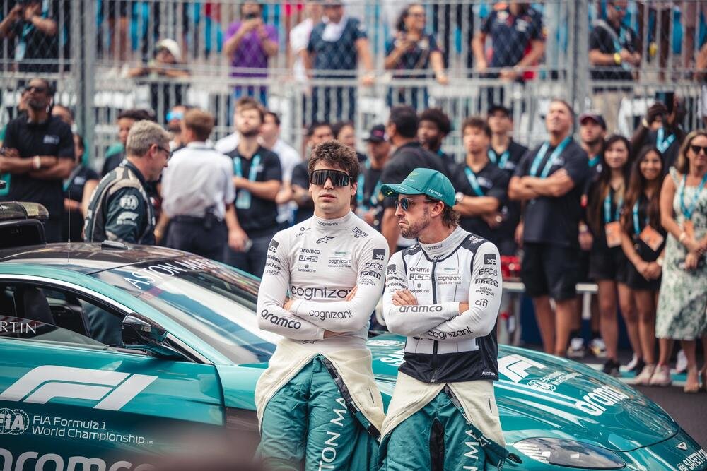 Fernando Alonso e Lawrence Stroll formano l'attuale coppia dell'Aston Martin in F1